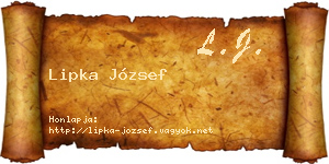 Lipka József névjegykártya