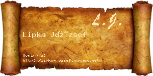 Lipka József névjegykártya